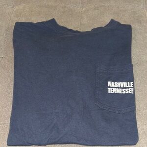 Navy Blue Nashville Tennessee long sleeve T-Shirt